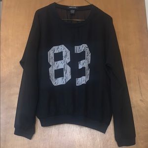 Women’s black sheer shirt!